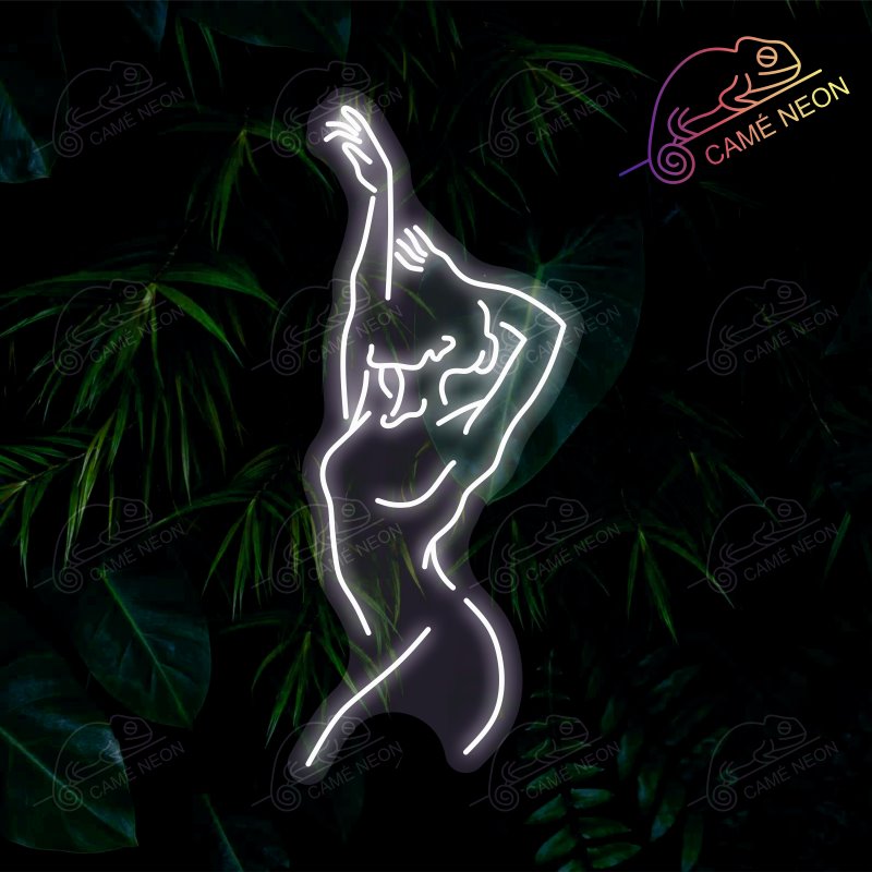 Néon LED Femme lumineux, idéal pour une décoration élégante et féminine dans un salon ou une boutique.