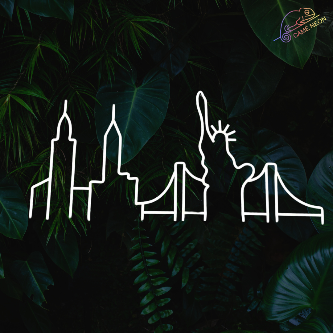 magnifique néon led new york avec la skyline