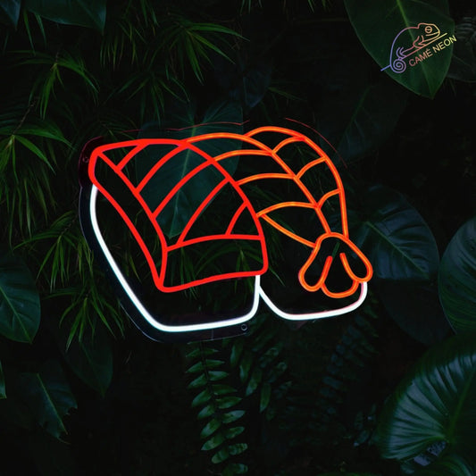 neon sushi saumon japonais