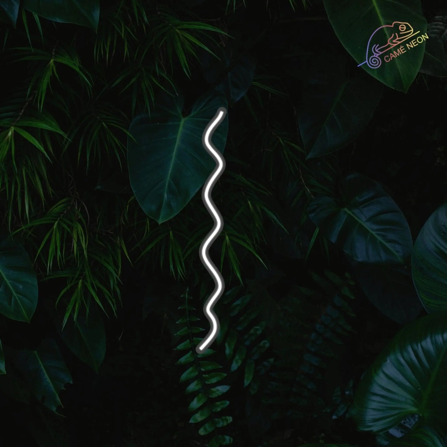 neon led zig zag blanc