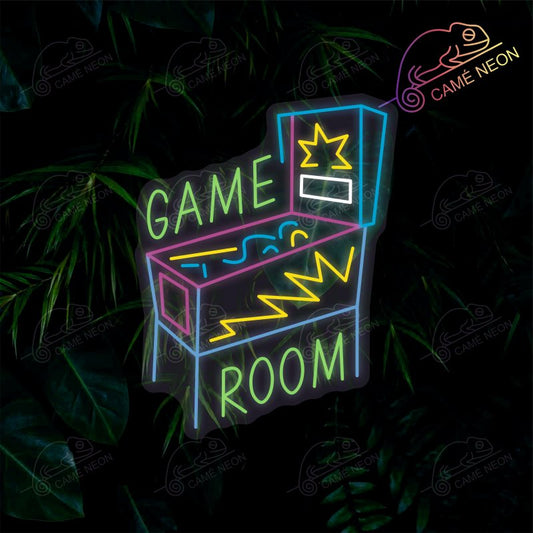 Néon LED Game Room lumineux, idéal pour une décoration gaming moderne et immersive.