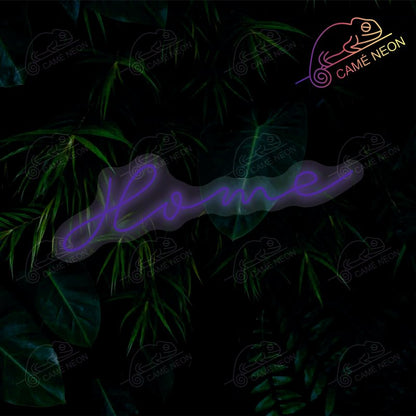 Néon LED Home lumineux, idéal pour une décoration chaleureuse et accueillante dans un salon ou une entrée.