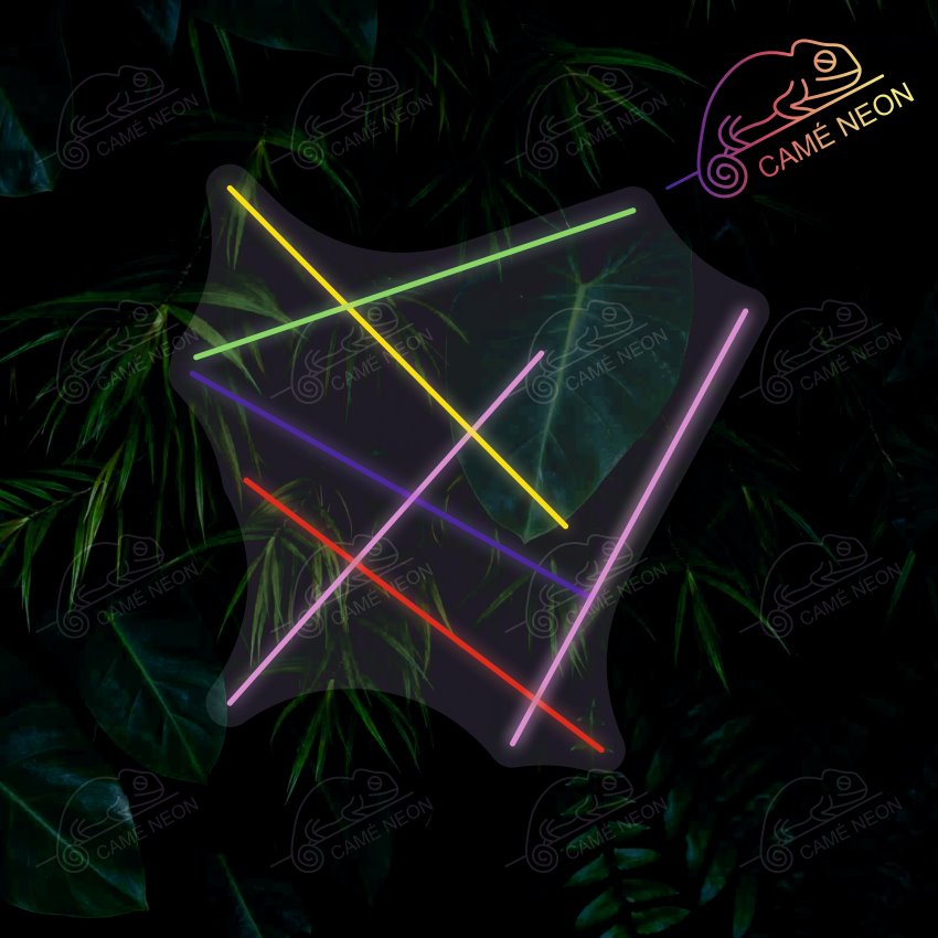 Néon LED Mikado lumineux, idéal pour une ambiance ludique et moderne dans un bar ou une boutique.