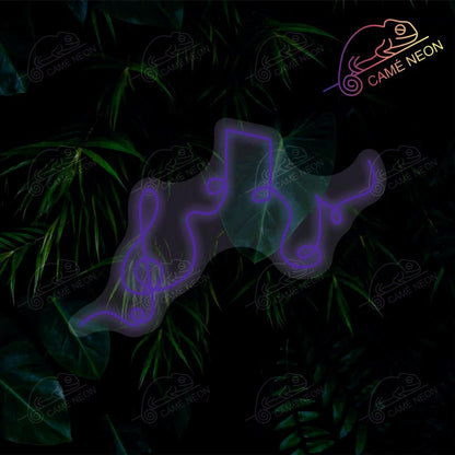 Néon LED Note de Musique lumineux, idéal pour une ambiance musicale dans un studio ou un bar.