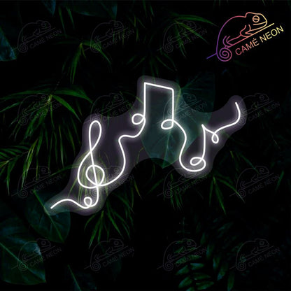 Néon LED Note de Musique lumineux, idéal pour une ambiance musicale dans un studio ou un bar.