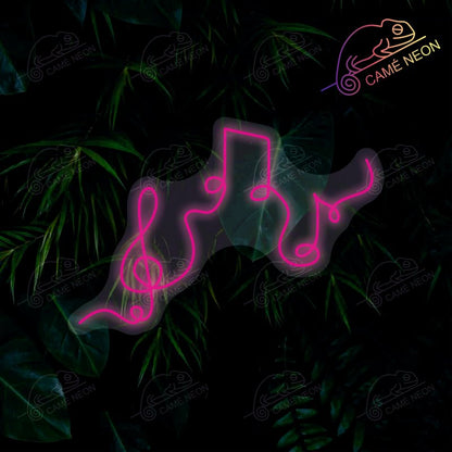 Néon LED Note de Musique lumineux, idéal pour une ambiance musicale dans un studio ou un bar.