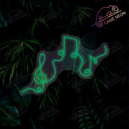 Néon LED Note de Musique lumineux, idéal pour une ambiance musicale dans un studio ou un bar.