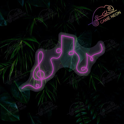 Néon LED Note de Musique lumineux, idéal pour une ambiance musicale dans un studio ou un bar.