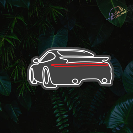 neon voiture porsche pour garage et décoration de luxe