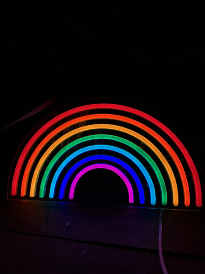 belle photo du néon arc-en-ciel