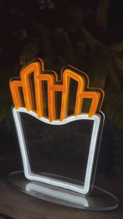Néon LED cornet de frites